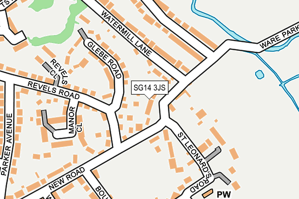 SG14 3JS map - OS OpenMap – Local (Ordnance Survey)