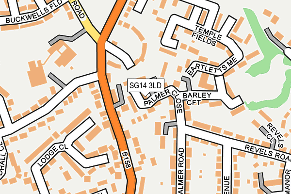 SG14 3LD map - OS OpenMap – Local (Ordnance Survey)