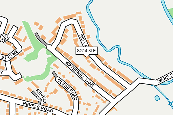 SG14 3LE map - OS OpenMap – Local (Ordnance Survey)