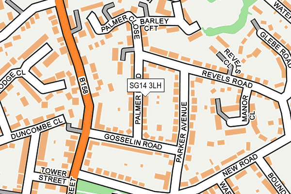 SG14 3LH map - OS OpenMap – Local (Ordnance Survey)