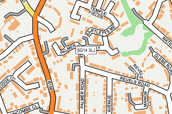 SG14 3LJ map - OS OpenMap – Local (Ordnance Survey)