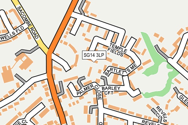 SG14 3LP map - OS OpenMap – Local (Ordnance Survey)