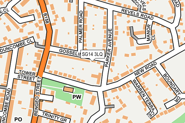 SG14 3LQ map - OS OpenMap – Local (Ordnance Survey)