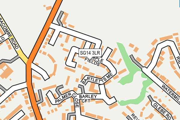 SG14 3LR map - OS OpenMap – Local (Ordnance Survey)