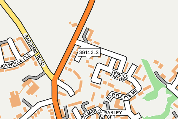 SG14 3LS map - OS OpenMap – Local (Ordnance Survey)