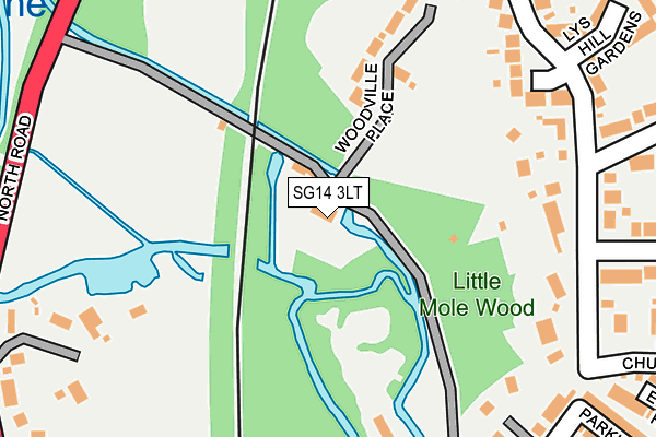SG14 3LT map - OS OpenMap – Local (Ordnance Survey)