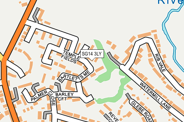 SG14 3LY map - OS OpenMap – Local (Ordnance Survey)