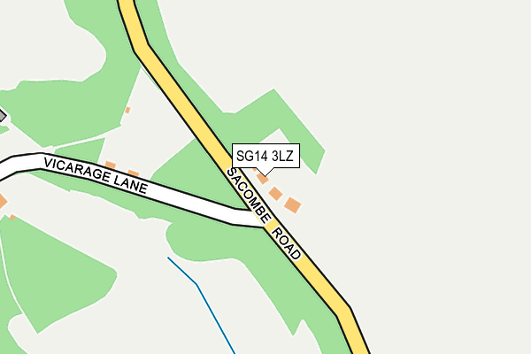 SG14 3LZ map - OS OpenMap – Local (Ordnance Survey)