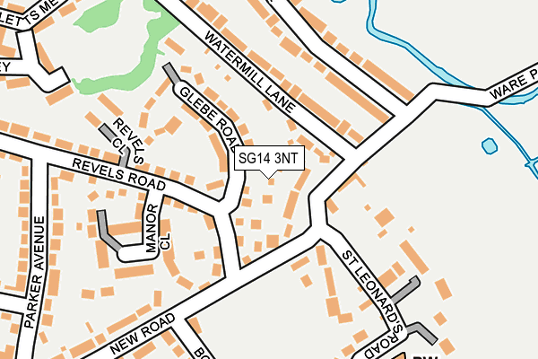 SG14 3NT map - OS OpenMap – Local (Ordnance Survey)