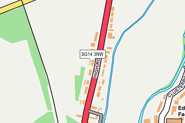 SG14 3NW map - OS OpenMap – Local (Ordnance Survey)