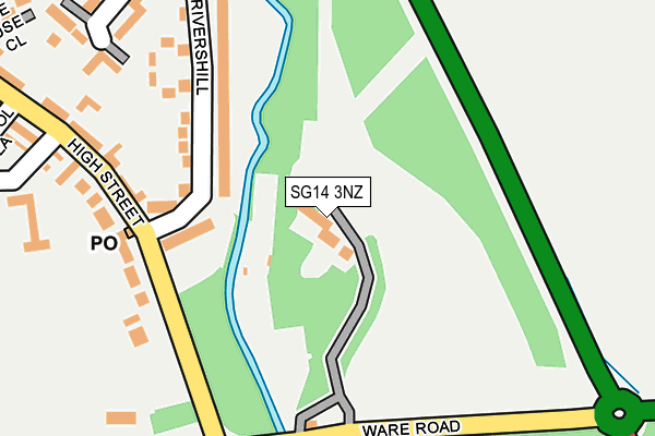 SG14 3NZ map - OS OpenMap – Local (Ordnance Survey)