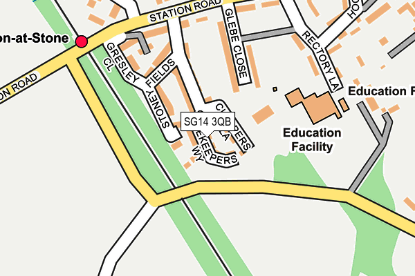 SG14 3QB map - OS OpenMap – Local (Ordnance Survey)