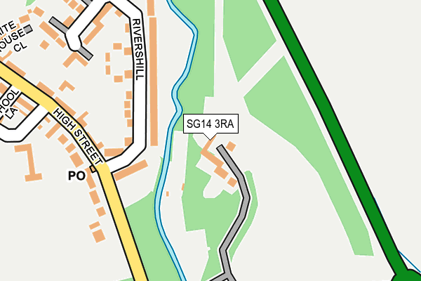 SG14 3RA map - OS OpenMap – Local (Ordnance Survey)