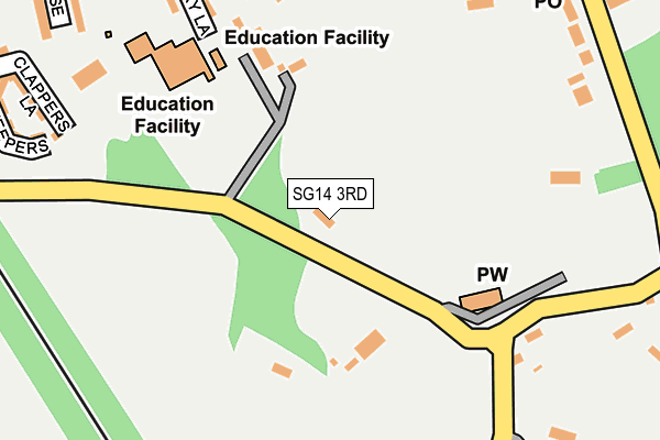 SG14 3RD map - OS OpenMap – Local (Ordnance Survey)