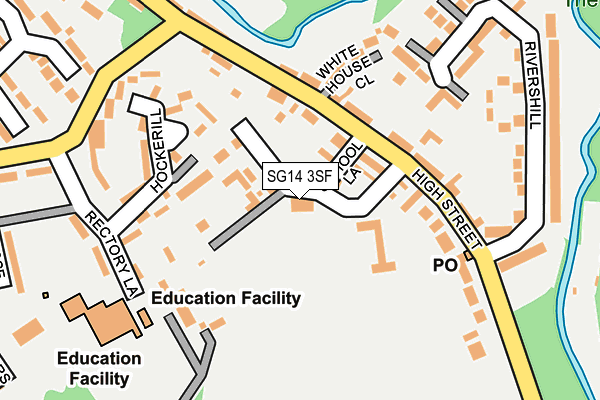 SG14 3SF map - OS OpenMap – Local (Ordnance Survey)