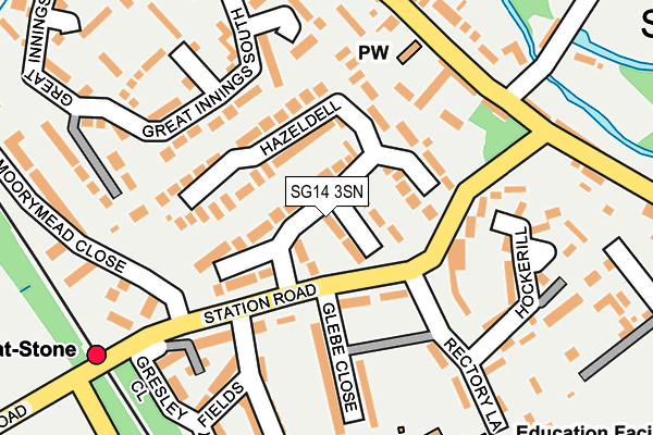 SG14 3SN map - OS OpenMap – Local (Ordnance Survey)