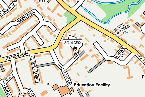 SG14 3SQ map - OS OpenMap – Local (Ordnance Survey)