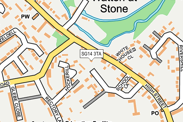 SG14 3TA map - OS OpenMap – Local (Ordnance Survey)