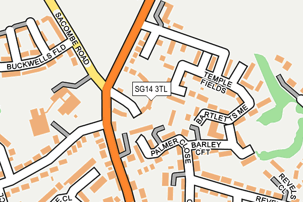 SG14 3TL map - OS OpenMap – Local (Ordnance Survey)