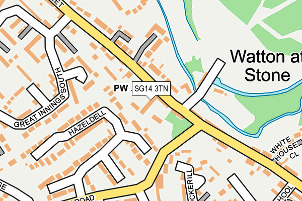 SG14 3TN map - OS OpenMap – Local (Ordnance Survey)
