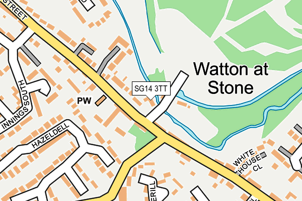 SG14 3TT map - OS OpenMap – Local (Ordnance Survey)