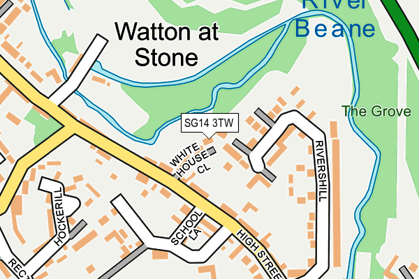 SG14 3TW map - OS OpenMap – Local (Ordnance Survey)