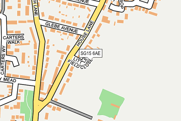 SG15 6AE map - OS OpenMap – Local (Ordnance Survey)