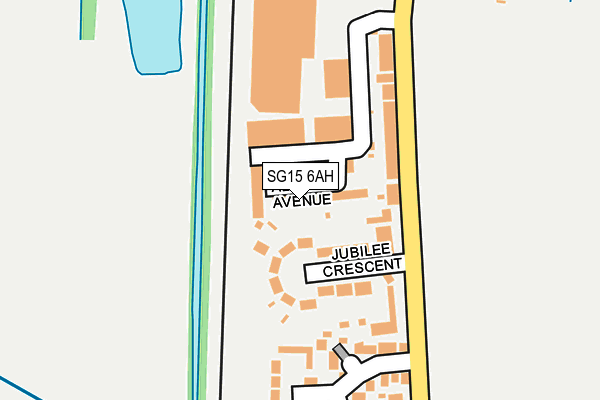 SG15 6AH map - OS OpenMap – Local (Ordnance Survey)