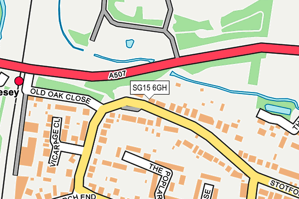 SG15 6GH map - OS OpenMap – Local (Ordnance Survey)