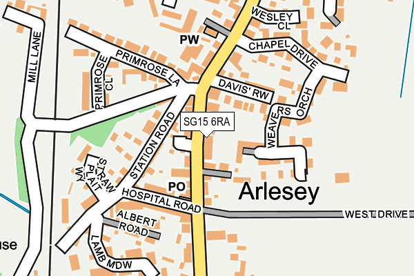 Map of ARLESEY BARBERS LIMITED at local scale