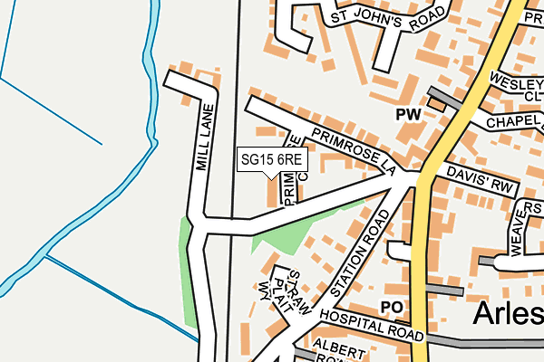 SG15 6RE map - OS OpenMap – Local (Ordnance Survey)