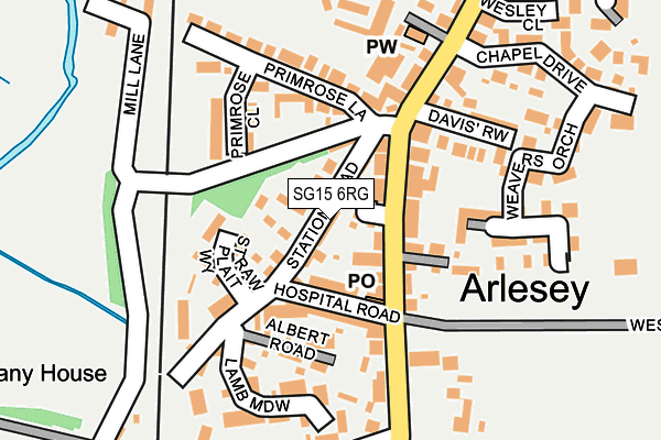 SG15 6RG map - OS OpenMap – Local (Ordnance Survey)