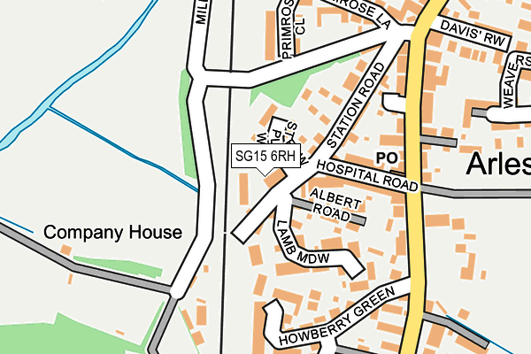 SG15 6RH map - OS OpenMap – Local (Ordnance Survey)