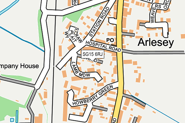 SG15 6RJ map - OS OpenMap – Local (Ordnance Survey)