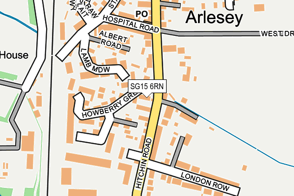 SG15 6RN map - OS OpenMap – Local (Ordnance Survey)