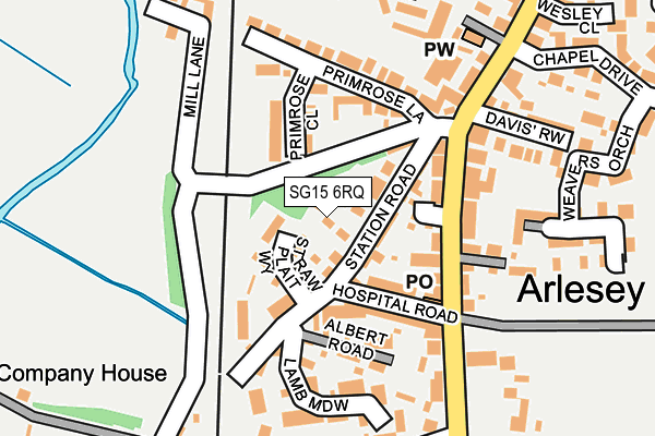 SG15 6RQ map - OS OpenMap – Local (Ordnance Survey)