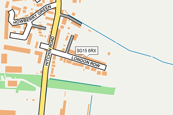 SG15 6RX map - OS OpenMap – Local (Ordnance Survey)