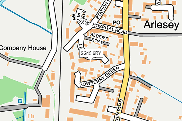 SG15 6RY map - OS OpenMap – Local (Ordnance Survey)