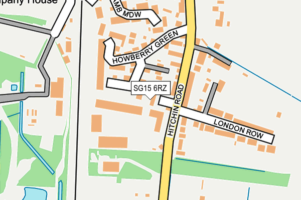 SG15 6RZ map - OS OpenMap – Local (Ordnance Survey)