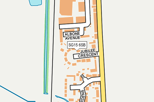 SG15 6SB map - OS OpenMap – Local (Ordnance Survey)