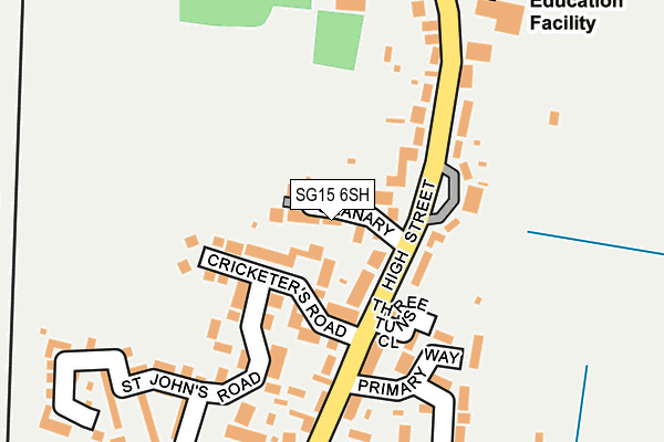 SG15 6SH map - OS OpenMap – Local (Ordnance Survey)