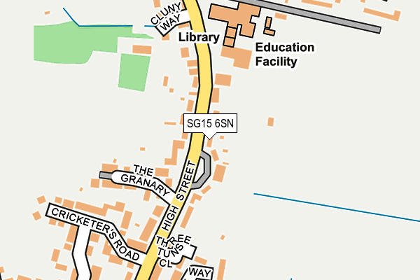 SG15 6SN map - OS OpenMap – Local (Ordnance Survey)