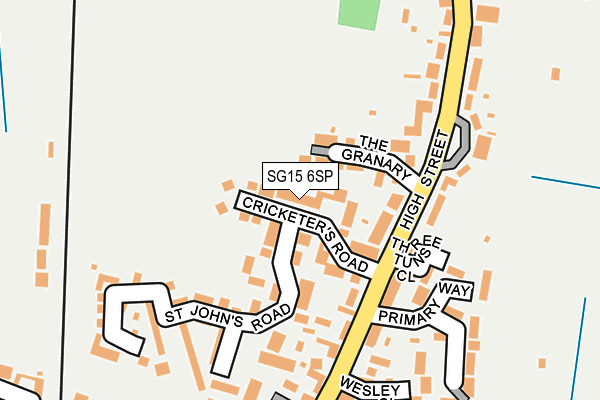 SG15 6SP map - OS OpenMap – Local (Ordnance Survey)