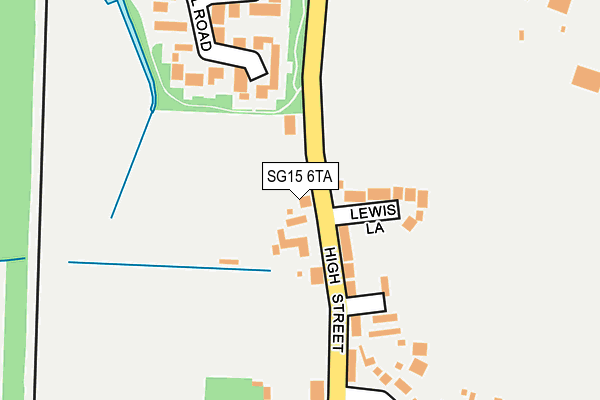 SG15 6TA map - OS OpenMap – Local (Ordnance Survey)