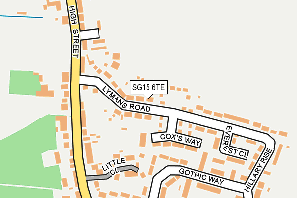 SG15 6TE map - OS OpenMap – Local (Ordnance Survey)