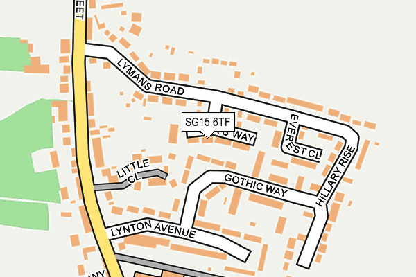 SG15 6TF map - OS OpenMap – Local (Ordnance Survey)