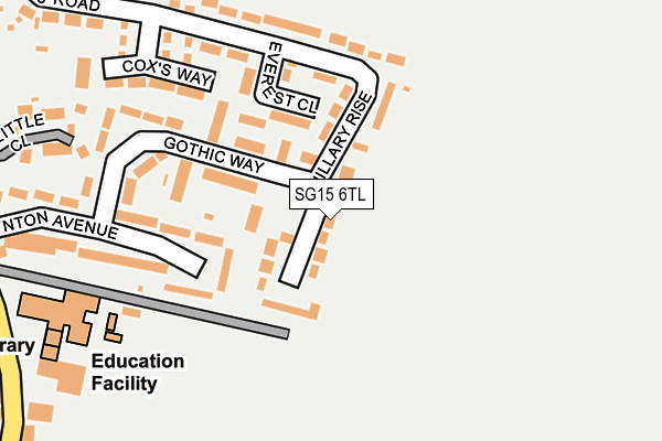 SG15 6TL map - OS OpenMap – Local (Ordnance Survey)