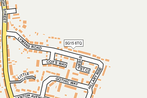 SG15 6TQ map - OS OpenMap – Local (Ordnance Survey)