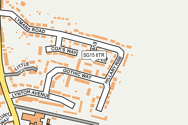 SG15 6TR map - OS OpenMap – Local (Ordnance Survey)