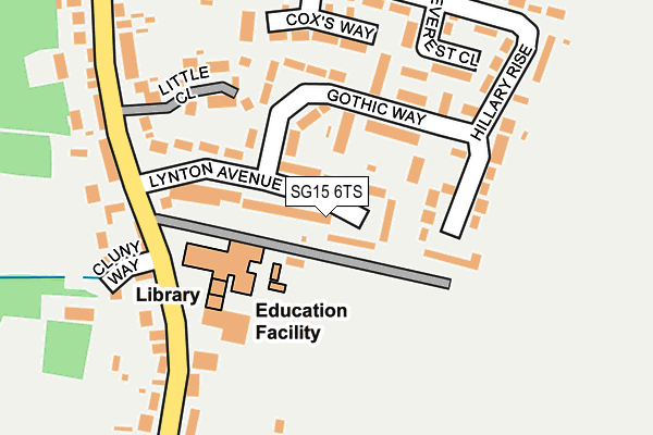 SG15 6TS map - OS OpenMap – Local (Ordnance Survey)